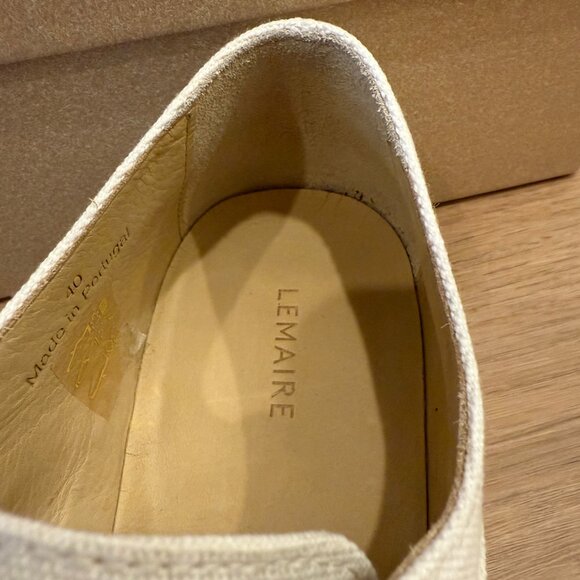 Lemaire Leather Canvas Derbies in White (US 7.5, EU 40/41) main image 6